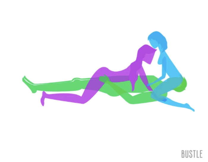 Exotic couple experimenting with new sex positions